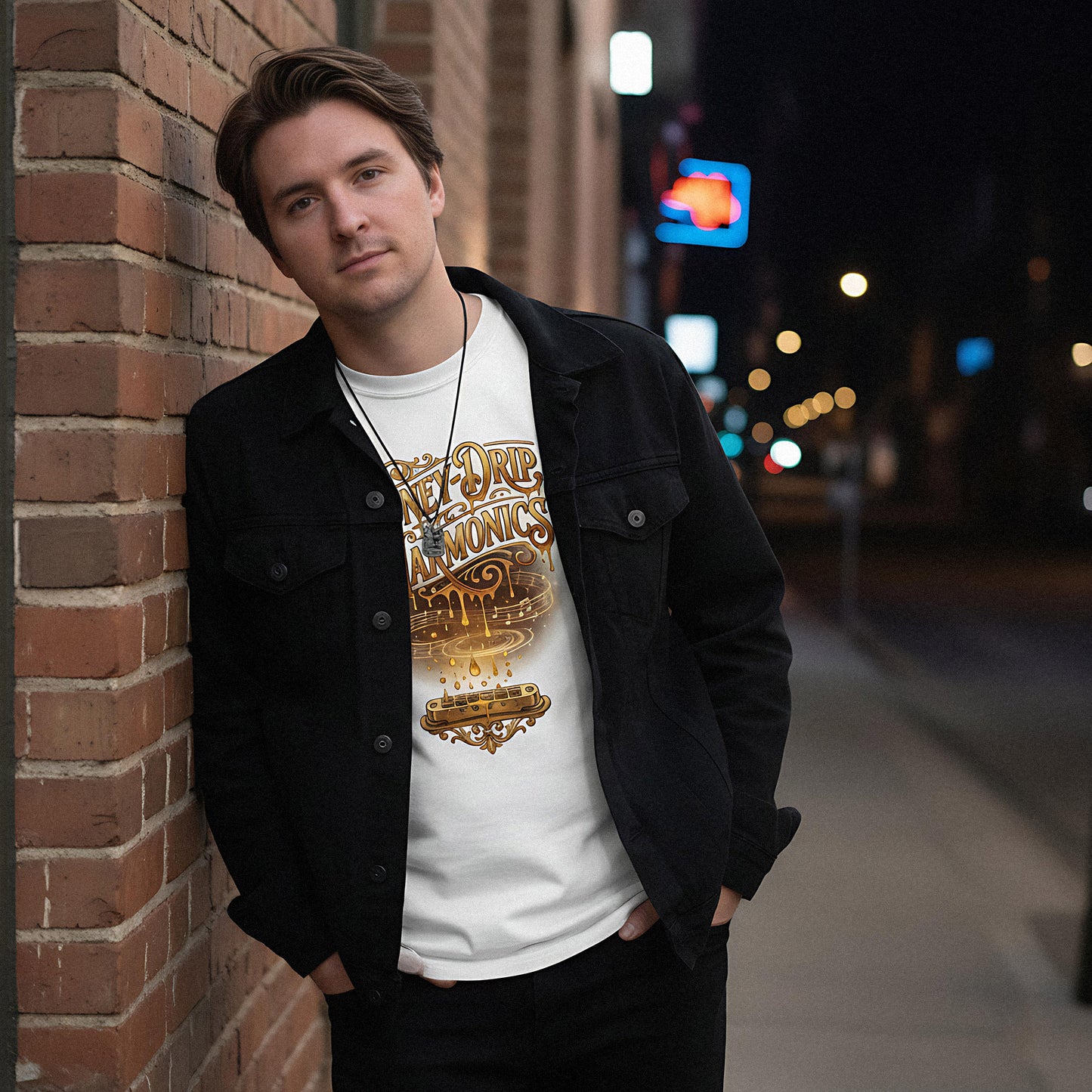 Honey-Drip Harmonics Guitar T-Shirt