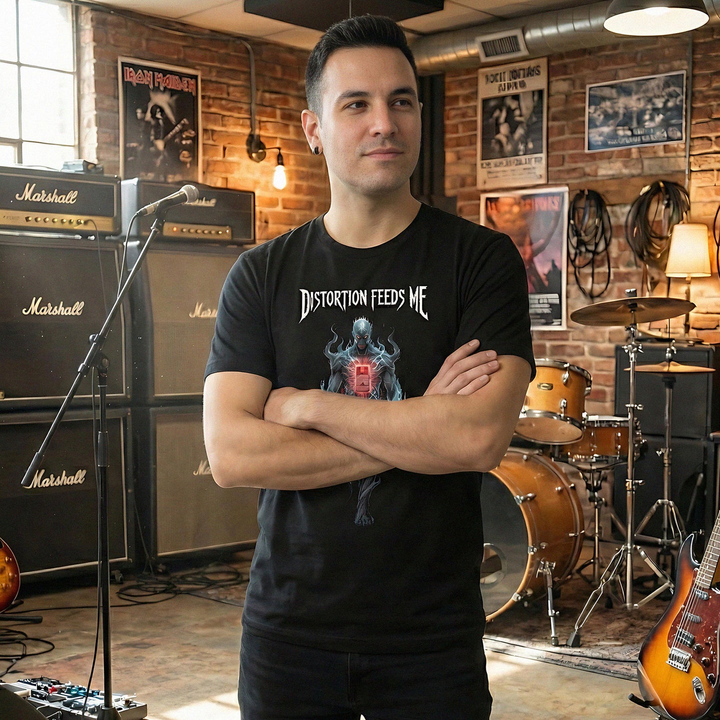 Distortion Feeds Me Guitar T-Shirt