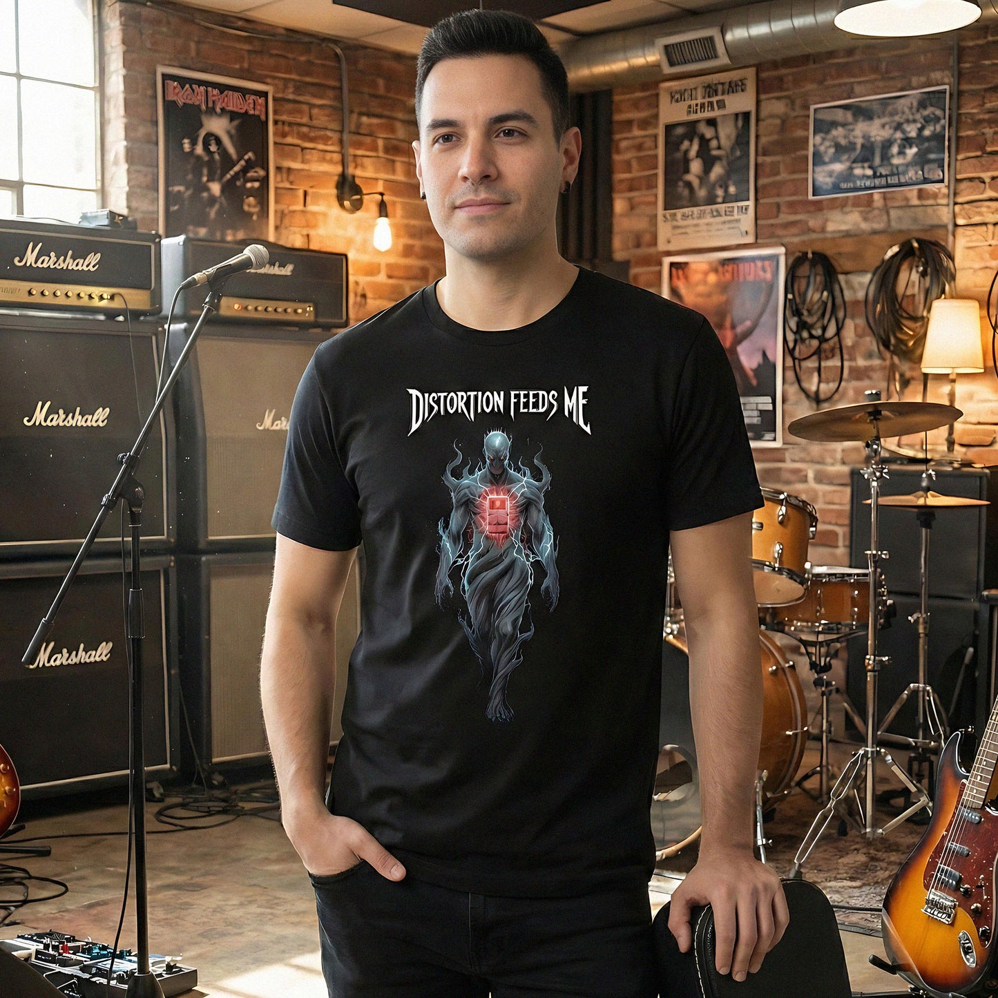 Distortion Feeds Me Guitar T-Shirt