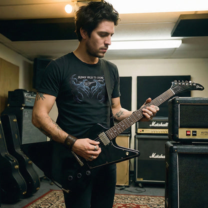 Louder Than Shadows Guitar T-Shirt